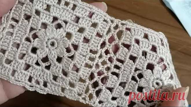 Tığişi Örgü Kare Motif Yapımı, Şal,hırka,battaniye için & Crochet