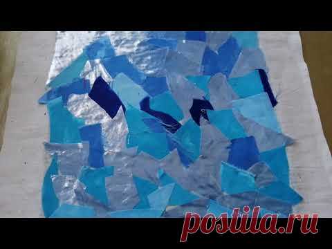 Картина из лоскутков ткани, небольшой мк, как делаю это я.