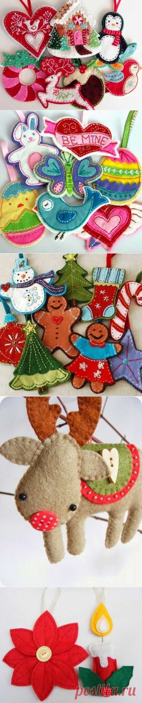Игрушки и Поделки из Фетра / Felt Crafts Toys. DIY ideas for home decor ~ HandMadiya.com