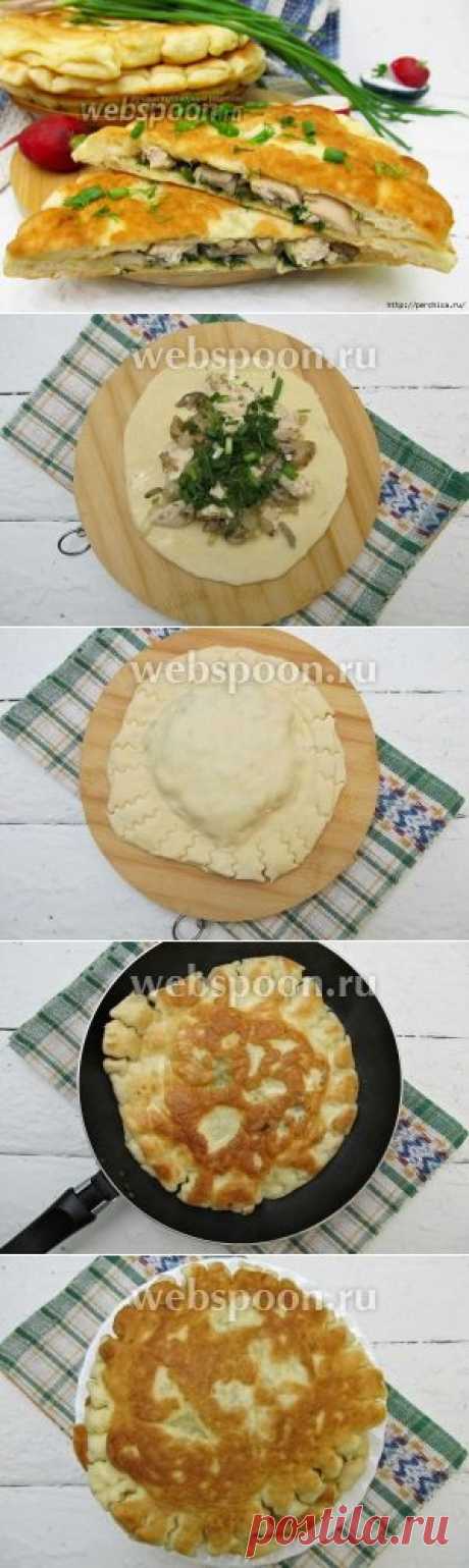 Украинские паляницы с курицей,грибами и луком