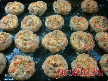 Гнезда из фарша с сочной начинкой.