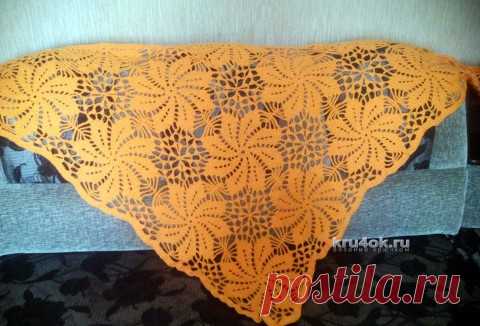 Шаль из мотивов. Работа Фадеевой Марины - вязание крючком на kru4ok.ru