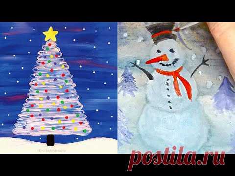 Нарисовала снеговика - YouTube