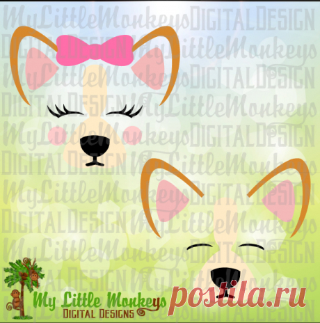 Corgi Pointed Ear Dog Puppy Face Design Commercial Use SVG | Etsy