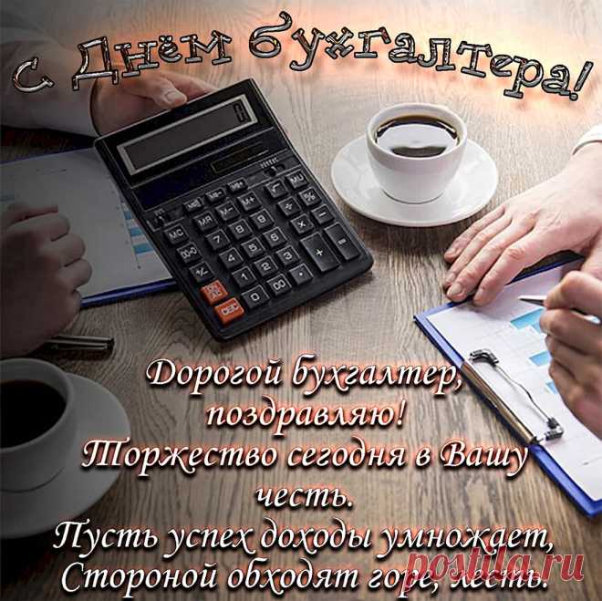 С днём бухгалтера поздравляю,
Подсчётов точных я Вам желаю,
Дебет-кредит, чтобы сходился,
Начальник Вами, чтобы гордился!