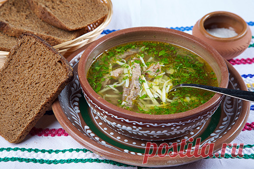 Говяжий суп с лапшой - Супы, borşuri, супы, подливы