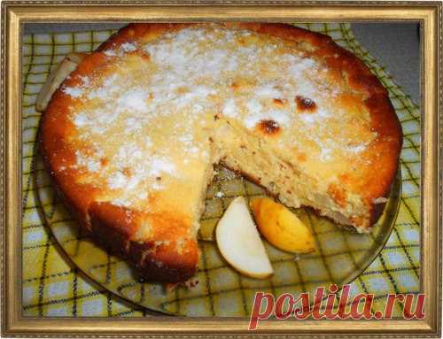 ТВОРОЖНАЯ ЗАПЕКАНКА С ГРУШАМИ И ФУНДУКОМ.