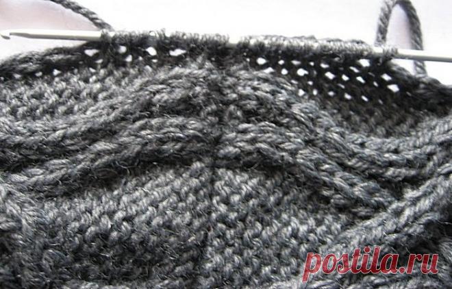 Вязание рукава сверху от плеча спицами