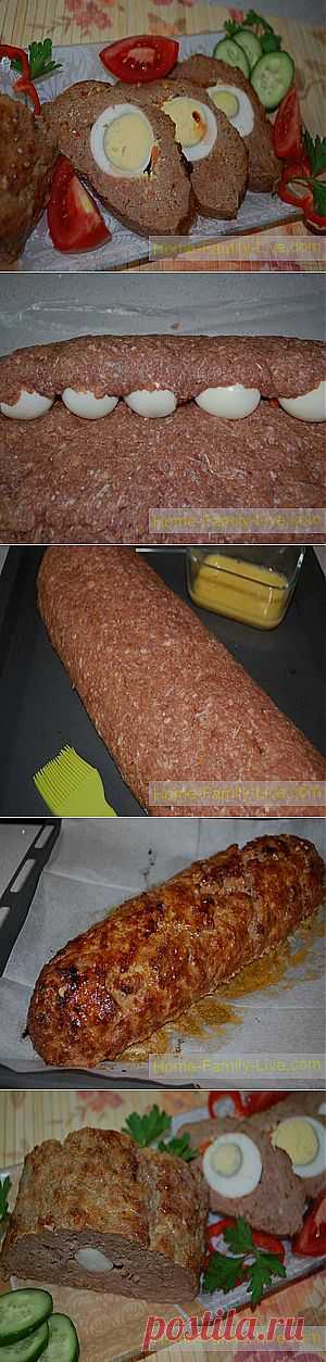 Мясной рулет с яйцом - Кулинарные рецепты