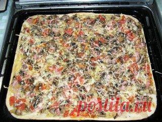 Как приготовить пиццу с тонкой хрустящей основой за 20 минут.
На приготовление этой пиццы у меня ушло 20 минут! Для начала зажжем духовку ...
Тесто:
- 2 ложки сметаны,
- 100-150 г кефира,
- 50 г масла или маргарина (растопить),
- Соль - треть ч.л.,
- 0,5 ч.л соды,
- мука,
- щепотка сахара.
Приготовление:
Смешать кефир и сметану вилкой, добавить соль и соду-через 1-2 минуты пойдет пена. Добавить сахар и маргарин. Добавив муку, замесить очень мягкое (возможно даже немного липнущее к рукам тест