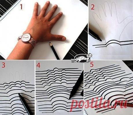 инструкция:Как сделать 3D рисунок.