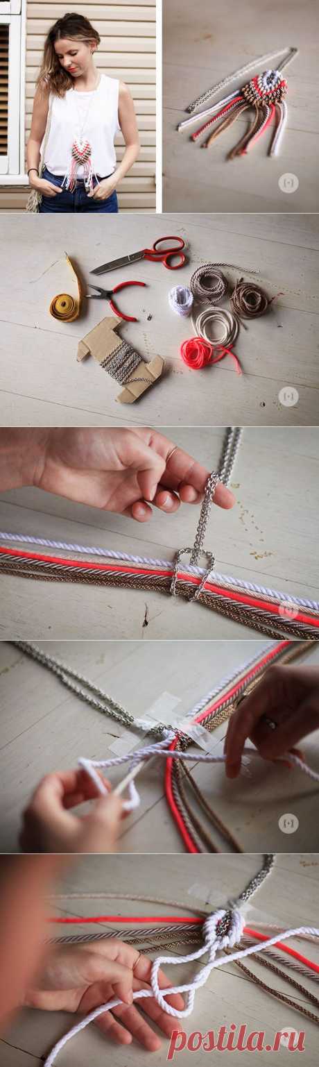 DIY ROPED MACRAME NECKLACE « a pair &amp; a spare