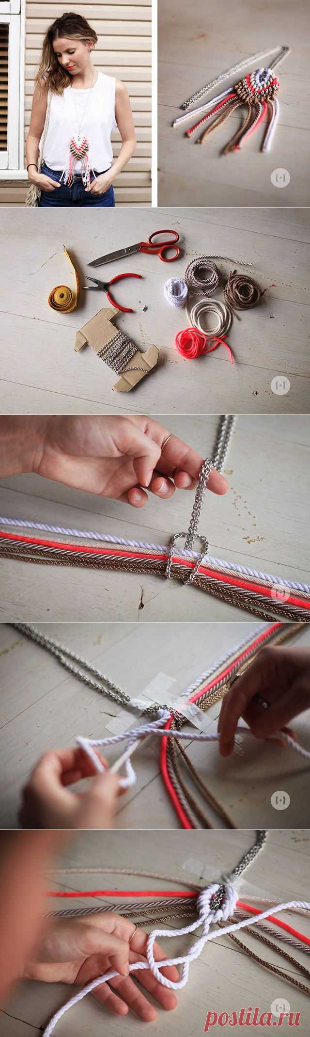 DIY ROPED MACRAME NECKLACE « a pair & a spare