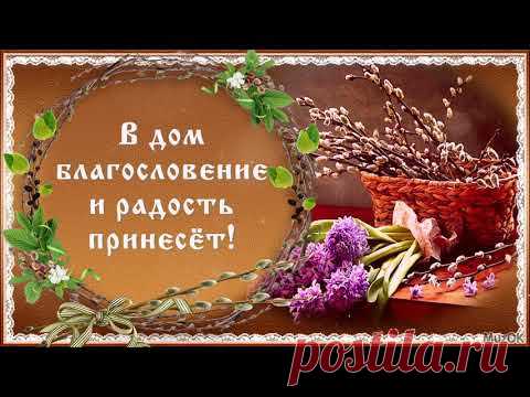 С праздником Вербное воскресенье. Видео открытка * МУЗыкальный подарОК