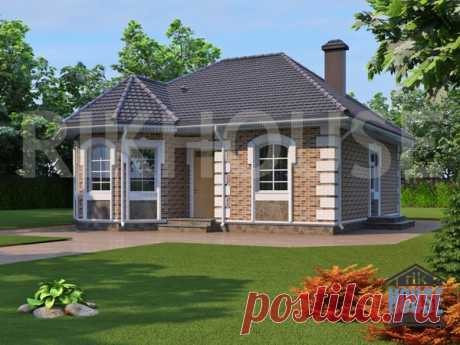 артикул КО-949 одноэтажный дом с 3 спальнями (площадь 75,5 м²) all-proekt