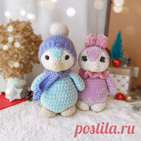 PDF Пингвин крючком. FREE crochet pattern; Аmigurumi toy patterns. Амигуруми схемы и описания на русском. Вязаные игрушки и поделки своими руками #amimore - плюшевый пингвин, пингвинята из плюшевой пряжи, пингвинчик, пингвинёнок.