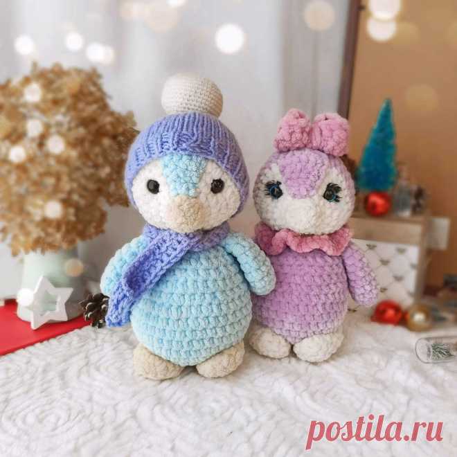 PDF Пингвин крючком. FREE crochet pattern; Аmigurumi toy patterns. Амигуруми схемы и описания на русском. Вязаные игрушки и поделки своими руками #amimore - плюшевый пингвин, пингвинята из плюшевой пряжи, пингвинчик, пингвинёнок.