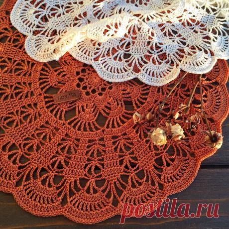 Круглая салфетка крючком. Схема, МК. / Fionitta crochet