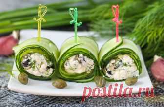 Рецепт: Роллы из огурцов