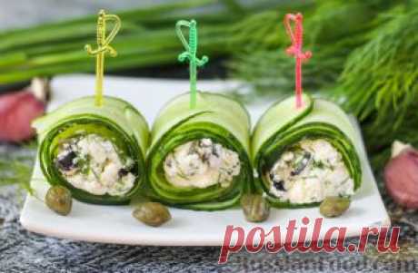 Рецепт: Роллы из огурцов