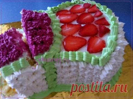 Торт клубника со сливками