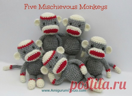 Вязание Наряду Amigurumi Носок обезьян ~ Amigurumi To Go