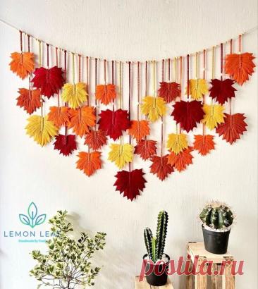 Herbstdeko makramee | Makramee herbst, Herbstdeko selber machen, Basteln herbst dekoration
