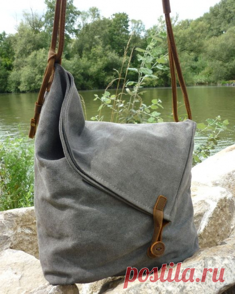 Canvas Schultertasche, Fashion / shoulder bag by NordlichtBags via DaWanda.com | Bags
