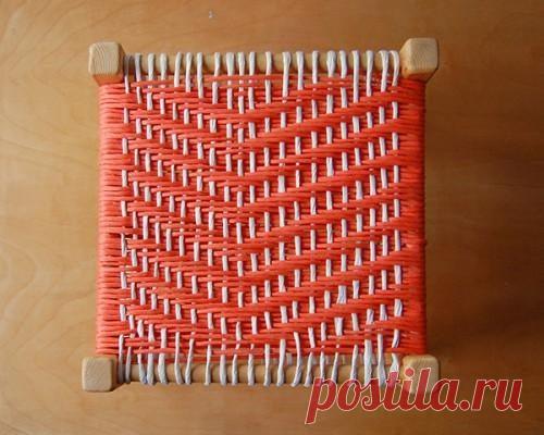 Плетеный табурет своими руками