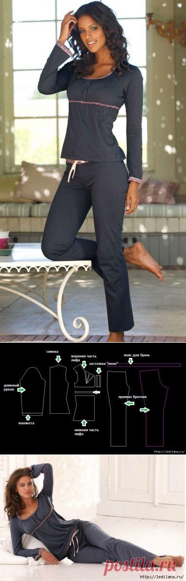 Как сшить брючную пижаму