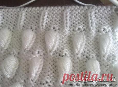 Красивые шишечки спицами