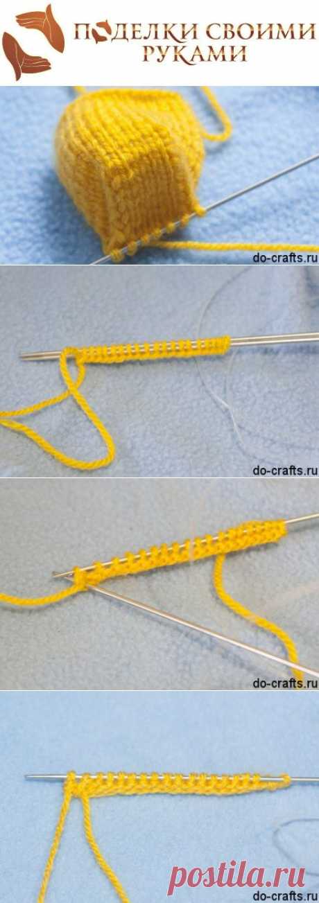 Как вязать пятку у носка спицами.