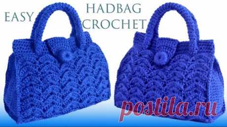 Bolso a Crochet Punto 3D en relieve tejido con ganchillo fácil