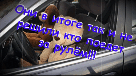 ✔ Они в итоге так и не решили кто поедет за рулём!!!