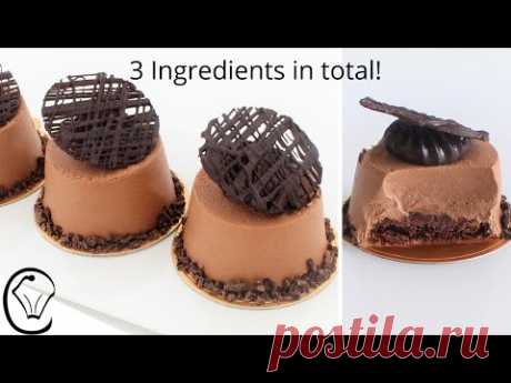 3 Ingredient Mini Mousse Cakes Chocolate Entremet Make Ahead Silky Smooth Mousse Chocolate Dessert