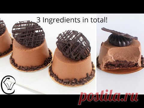 3 Ingredient Mini Mousse Cakes Chocolate Entremet Make Ahead Silky Smooth Mousse Chocolate Dessert