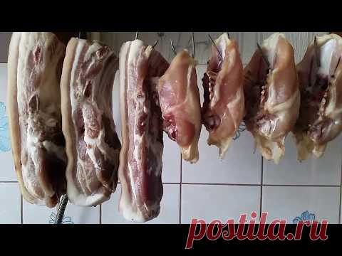 Холодное копчение мяса.Весь процесс:) Самодельная коптильня:)