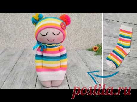 Кукла из носков. Легко и быстро 🧦 Sock doll. Quick and easy