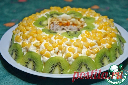 Салат с киви и кукурузой