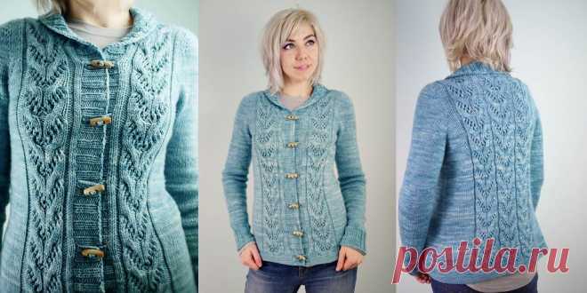 Жакет с ажурными косами Crinaeae Вязаный жакет с ажурными косами спицами с описанием и схемой. Вязание спицами для женщин жакета с ажурными косами одной частью сверху вниз с подробным описанием и схемой для 5 женских размеров.
