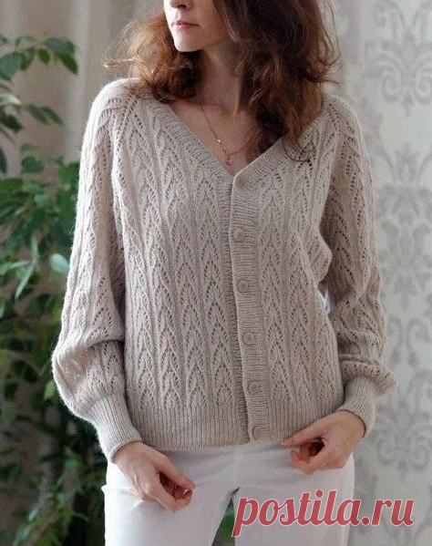 5 красивых кардиганов спицами со схемами | Веселая жизнь после 50... | Дзен