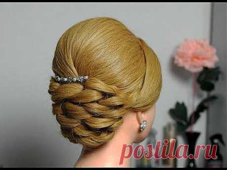 Bridal updo, Wedding prom hairstyles for long hair. Свадебная  на длинные волосы. - YouTube