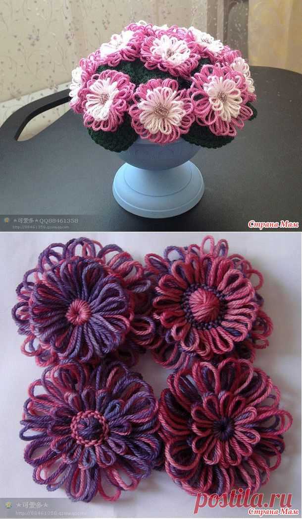 Цветок из ниток - Клуб рукоделия - Страна Мам