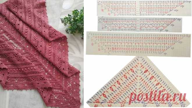 9 схем для вязания современных шалей крючком: станут достойным украшением гардероба, и согреют в прохладные осенние и зимние дни | Рукоделишна | Дзен