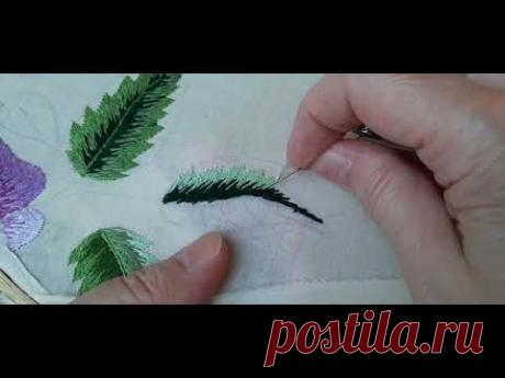 Вышивка гладью для начинающих. Часть 2. Stitch embroidery for beginners.