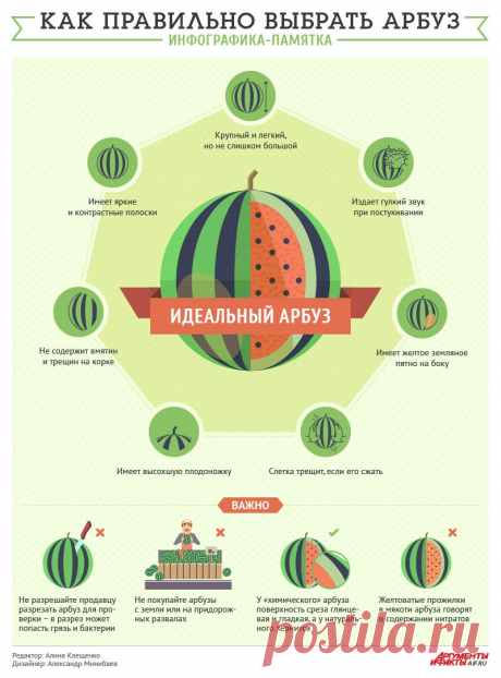 Как правильно выбирать арбуз?