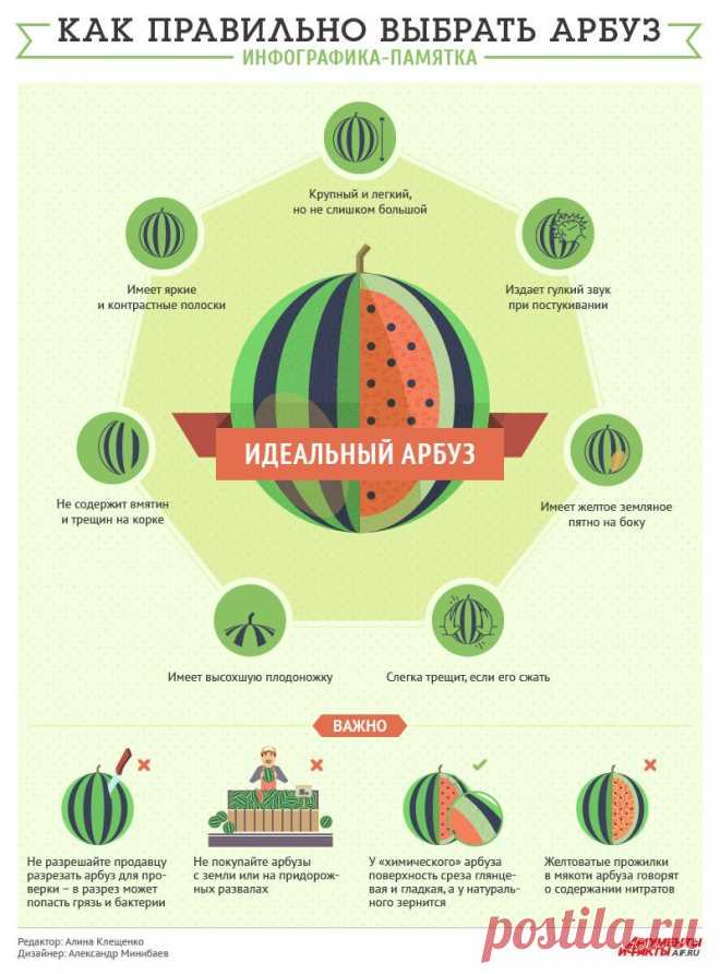 Как правильно выбирать арбуз?
