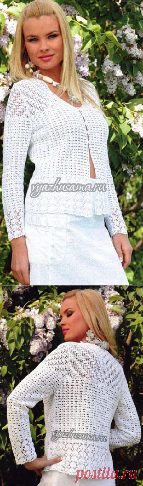 Кружевной жакет тремя узорами. Крючком. / Обсуждение на LiveInternet - Российский Сервис Онлайн-Дневников