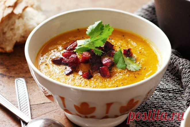 Carrot & chorizo soup