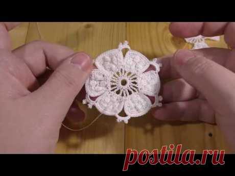 DMC Library Irish crochet lace Figure 20, Sixth wheel